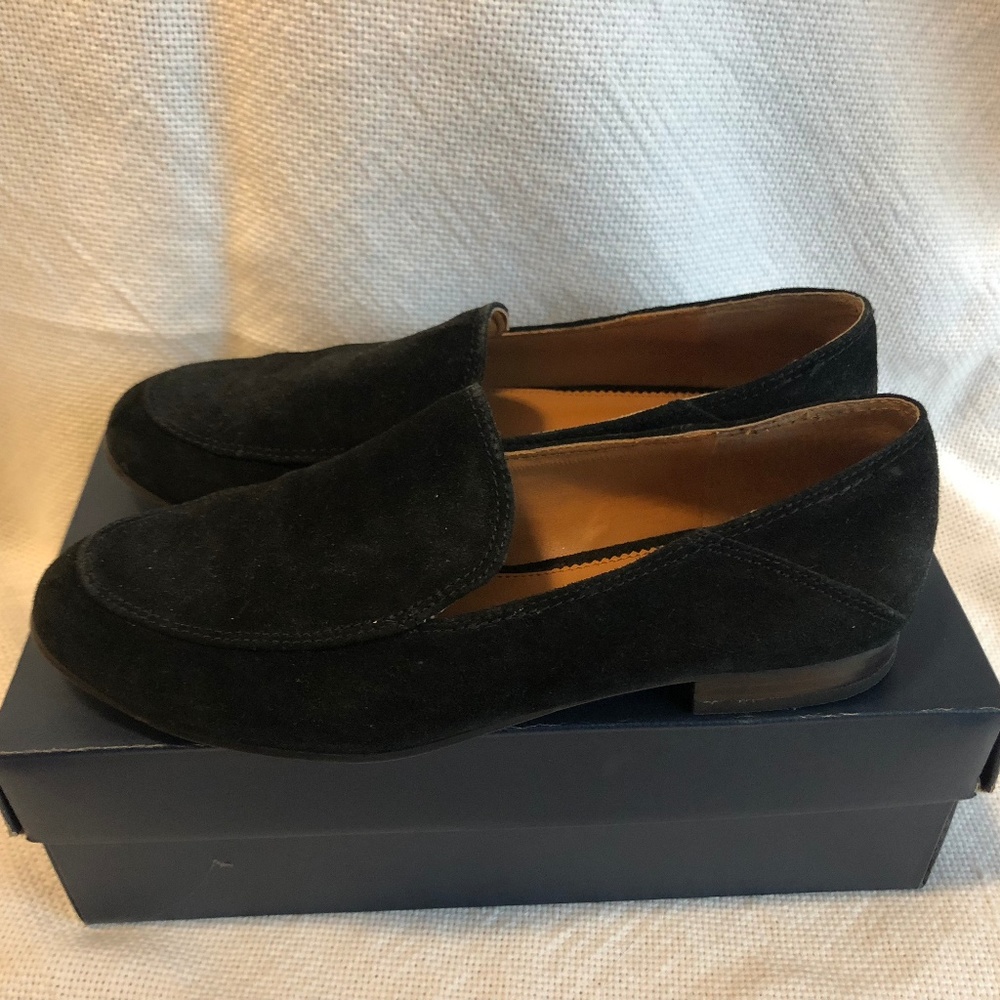 Franco Sarto Black Suede Loafers